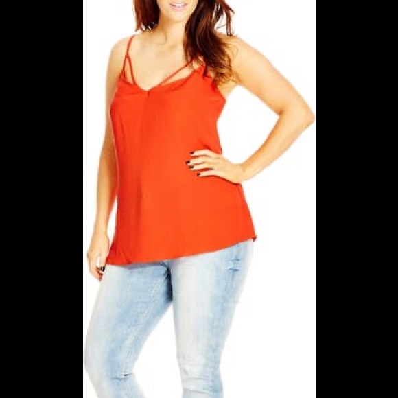 NWT XS / 14W ZING STRAPPY WOVEN CAMI CITY CHIC - Picture 8 of 16